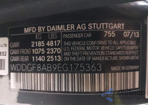 2014 Mercedes-Benz C 300 Sport 4Matic из США, поврежденный, VIN WDDGF8AB9EG175363